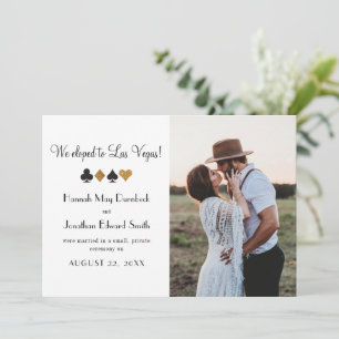 Black och Guld Las Vegas Photo Elopement Meddelande