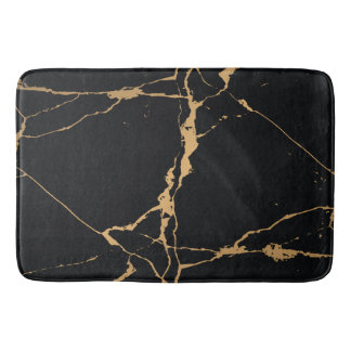 Black och Guld Marble Badrumsmatta