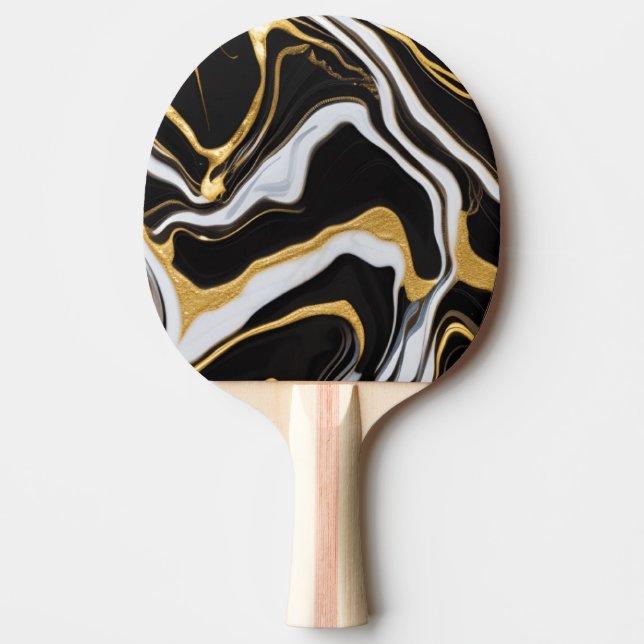 Black och Guld Marble Pingisracket (Framsidan)