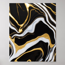 Black och Guld Marble Poster