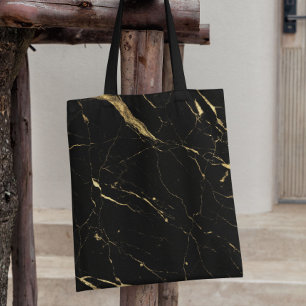 Black och Guld Marble Tygkasse