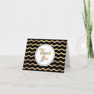 Black och Guld Rand Chevron Tack Kort