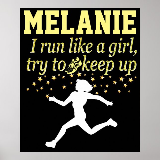 BLACK OCH GULD SPRINGA SOM EN GIRL-PERSONLIG POSTE POSTER (Framsidan)