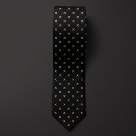 Black och Guld Wrench Mönster Slips