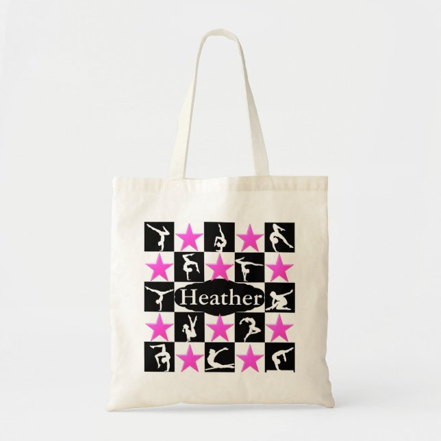 BLACK OCH ROSA PERSONLIG GYMNASTIK TOTALT BAG TYGKASSE (Framsidan)