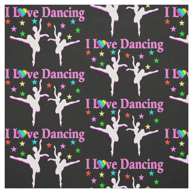 BLACK OCH ROSA TOPPEN STAR DANCER FABRIC TYG (Provkarta)