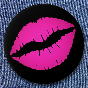 Black och Shock rosa Ombre Kiss Knapp