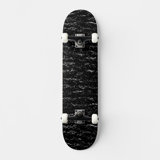 Black och Silver Stone Skateboard Bräda 20,5 Cm (Framsida)