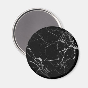 Black och Silver Vein Marble Magnet