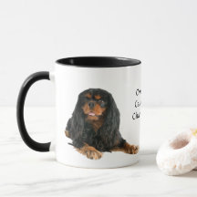 Black och Tan Cavalier Kung Charles Spain Hund