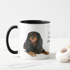 Black och Tan Cavalier Kung Charles Spain Hund Mugg