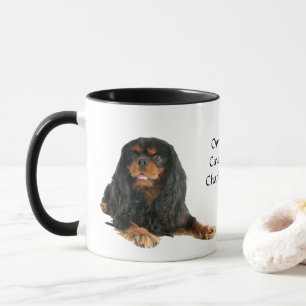 Black och Tan Cavalier Kung Charles Spain Hund Mugg