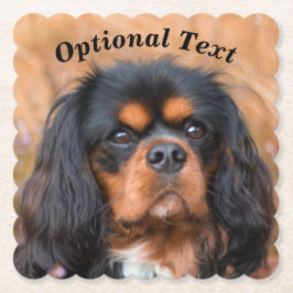 Black och Tan Cavalier Kung Charles Spain Hund Underlägg Papper
