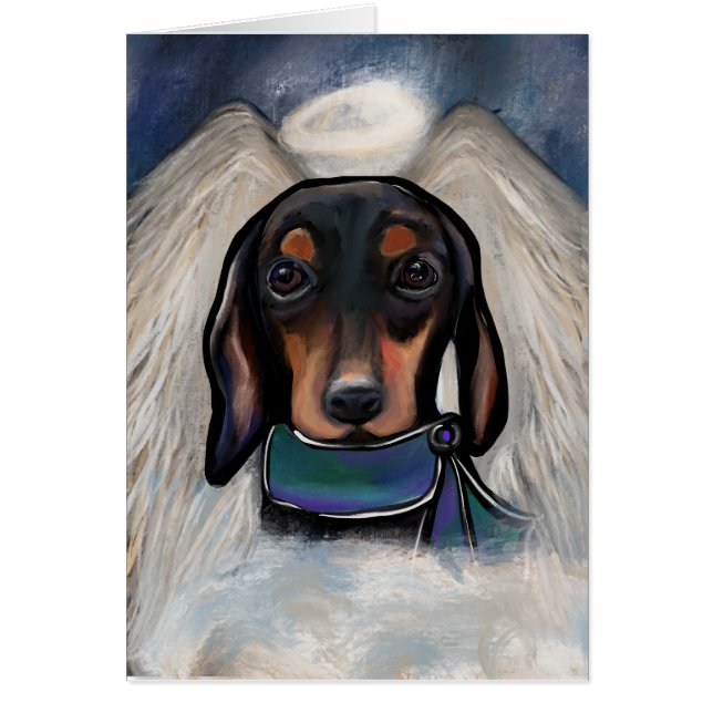Black och Tan Dachshund Hälsningskort (Framsidan)