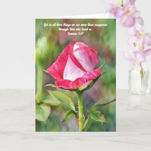 Bläck- och versalanteckningskort för Rosa ros Kort