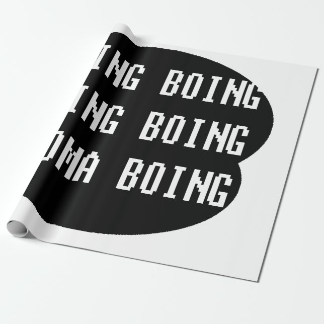 BLACK OCH VITE DESIGN, som roterar ord från väggen Presentpapper (Utrullad)