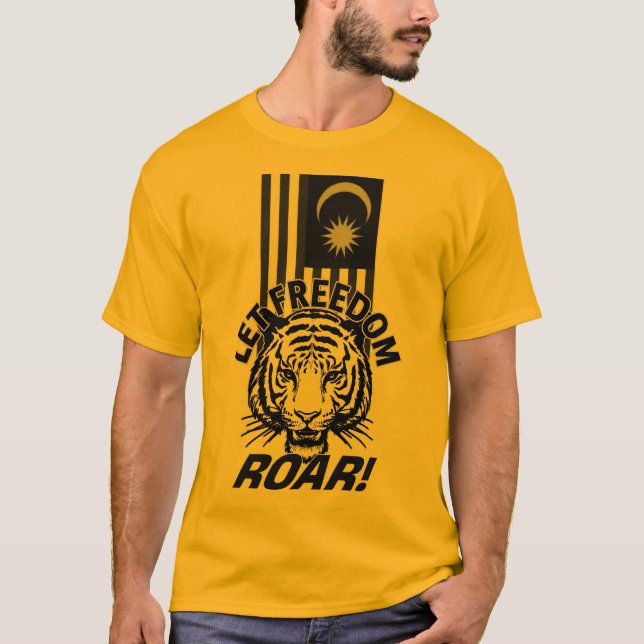 BLACK OCH VITFRIHET PATRIOT TIGER T SHIRT (Framsida)
