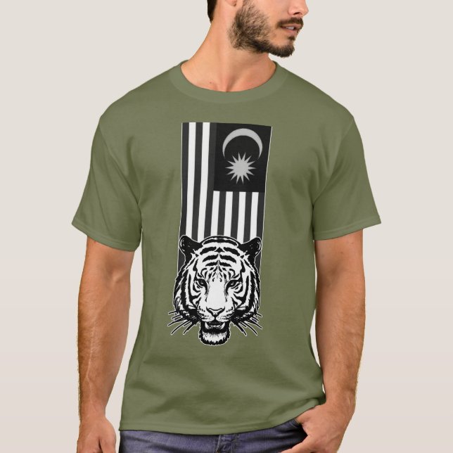 BLACK OCH VITFRIHET PATRIOT TIGER T SHIRT (Framsida)