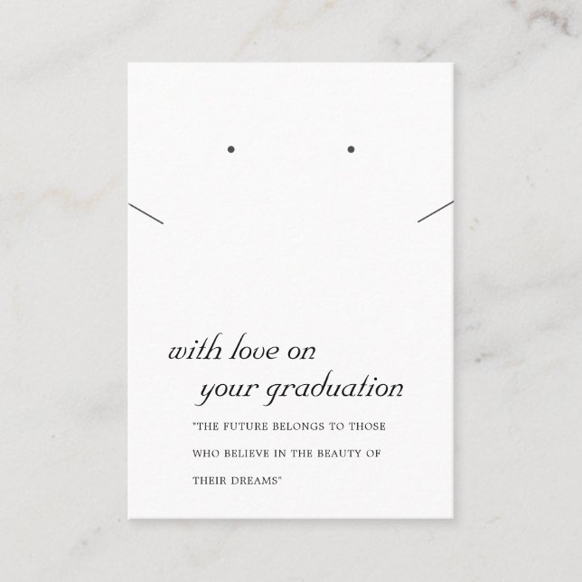 BLACK- OCH VITKORT STUDENTEN NECKLACE EARRARD-KORT PLACERINGSKORT (Framsida)