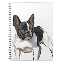 BLACK- OCH VITRÄDDA FRANSKAR ANTECKNINGSBOK MED SPIRAL