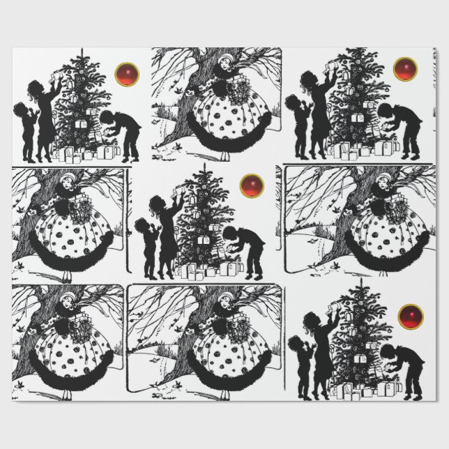 BLACK OCH WHITE, Gemstones Jul Presentpapper (Platt)