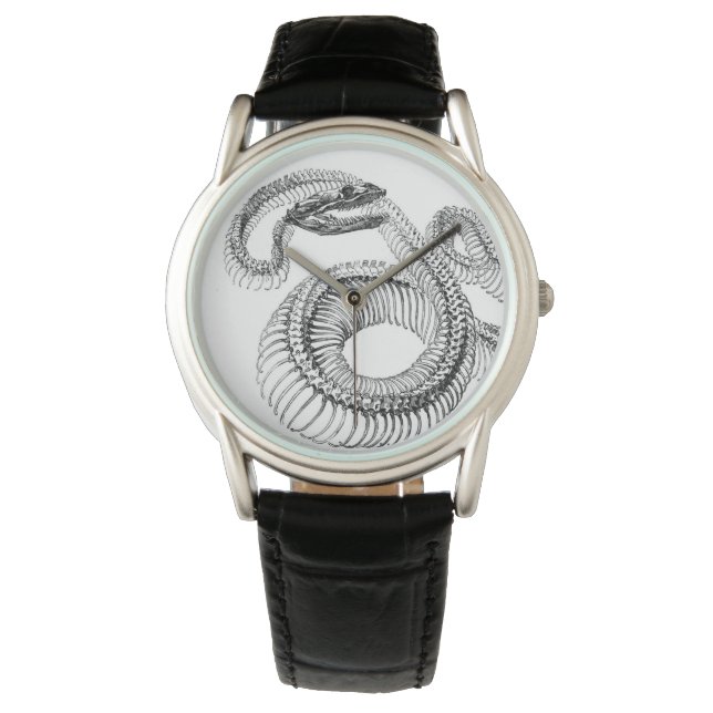 BLACK OCH WHITE SNAKE SKELETON ARMBANDSUR (Framsida)