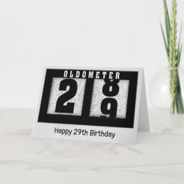 Black Odometer för 29:e födelsedagen Kort