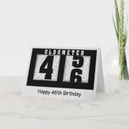 Black Odometer för 46:e födelsedagen Kort