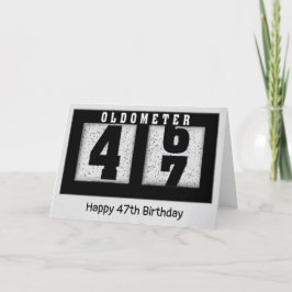 Black Odometer för 47:e födelsedagen Kort