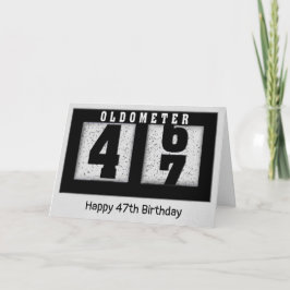 Black Odometer för 47:e födelsedagen Kort