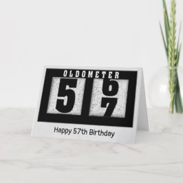 Black Odometer för 57:e födelsedagen Kort
