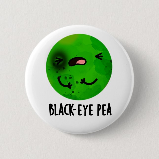Black Öga Pea Funny Veggie Pun Knapp (Framsida)