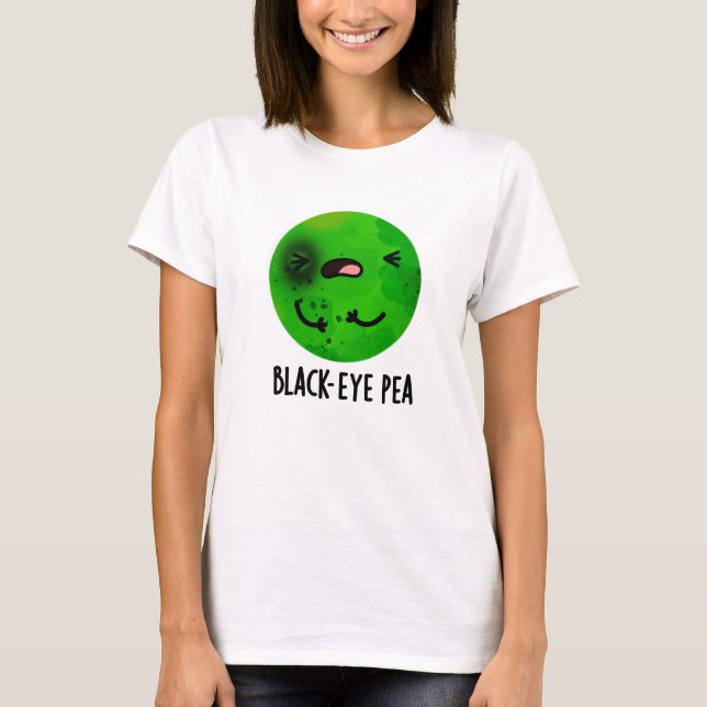 Black Öga Pea Funny Veggie Pun T Shirt (Framsida)