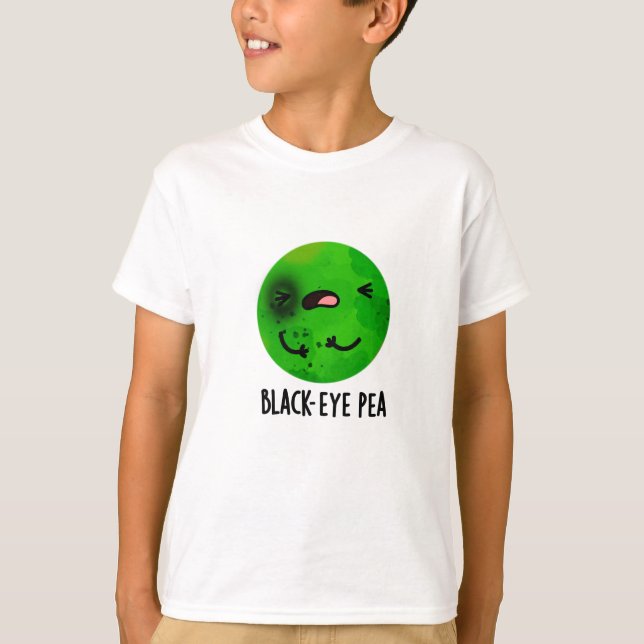 Black Öga Pea Funny Veggie Pun T Shirt (Framsida)