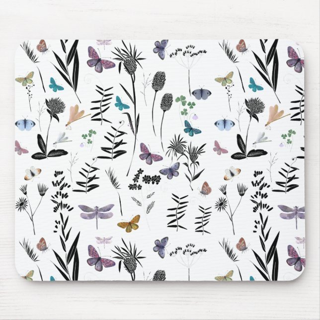 Black ogräs-trädgården Mousepad Musmatta (Framsidan)
