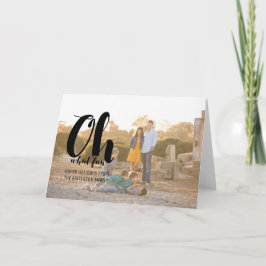 Black Oh What Roligt Helgdag Photo Greeting Card Helgkort