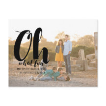 Black Oh What Roligt Helgdag Photo Postcard