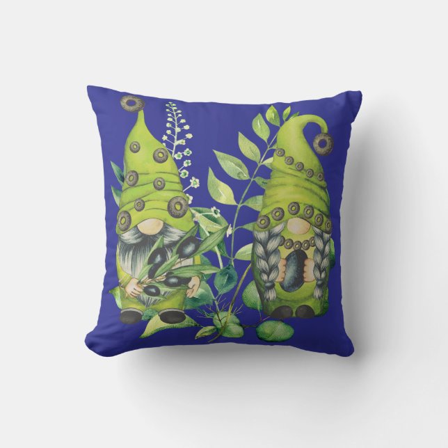 Black Olive Gnome Pillow Kudde (Framsida)