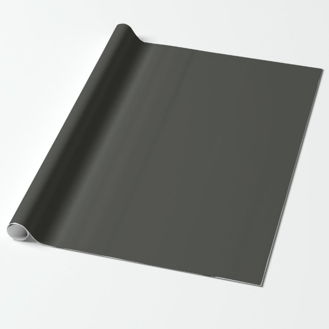 Black Olive Solid Färg Presentpapper (Utrullad)