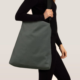 Black Olive Solid Plain Färg Axelväska