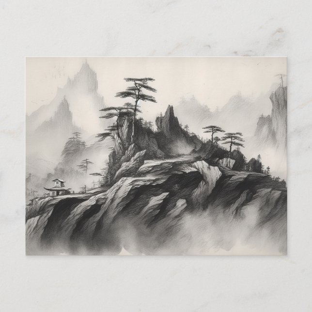 Bläck om Pappra landskap Vykort (Framsida)