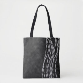 BLACK OMBRE MED DIAMOND LOOK CHAINES STONES PÄRLOR TYGKASSE