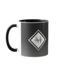 Black Ombre Silver Marble Monogrammed