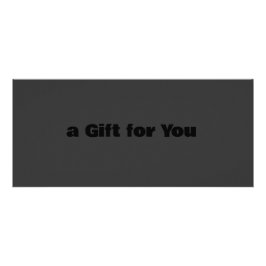 Black on Black Modern Gift Certificate Reklamkort