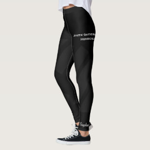 Black on Black Team/Klubb Leggings med Fake Kort