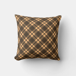 Black on Camel Thin Glen Play Mönster Pillow Kudde