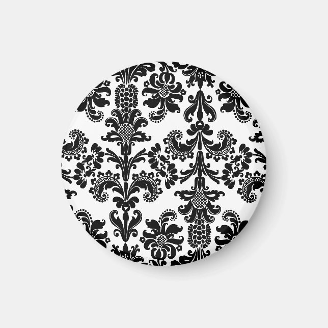 Black on White Brocade Magnet (Framsidan)