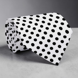 Black on White Mini Polka Dots Necktie Slips