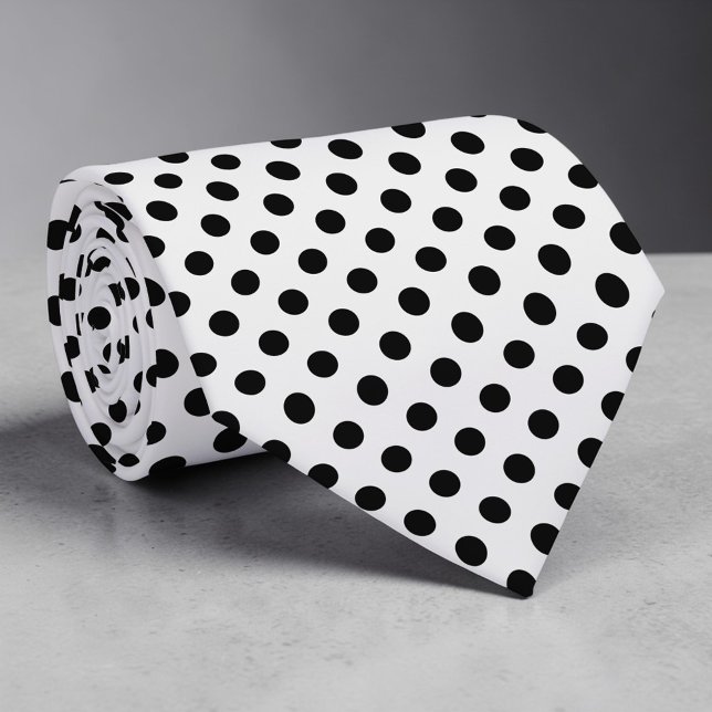 Black on White Mini Polka Dots Necktie Slips (Skapare uppladdad)