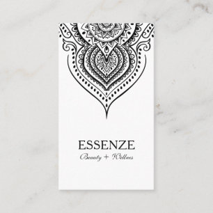 Black On White Paisley Snöre Visitkort